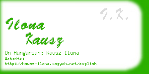 ilona kausz business card